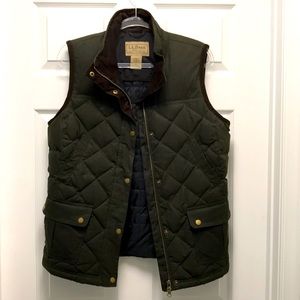 LL bean upcountry waxed cotton down vest
